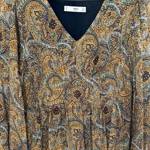 Long sleeve paisley maxi dress, perfect for Fall!